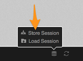 Hit "store session", which is available at the bottom of the app screen